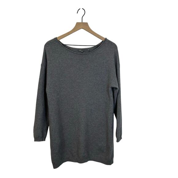 Vince Scoop Neck Sweater Gray Angora Hair/Wool Blend Women’s Size XS - Picture 3 of 7